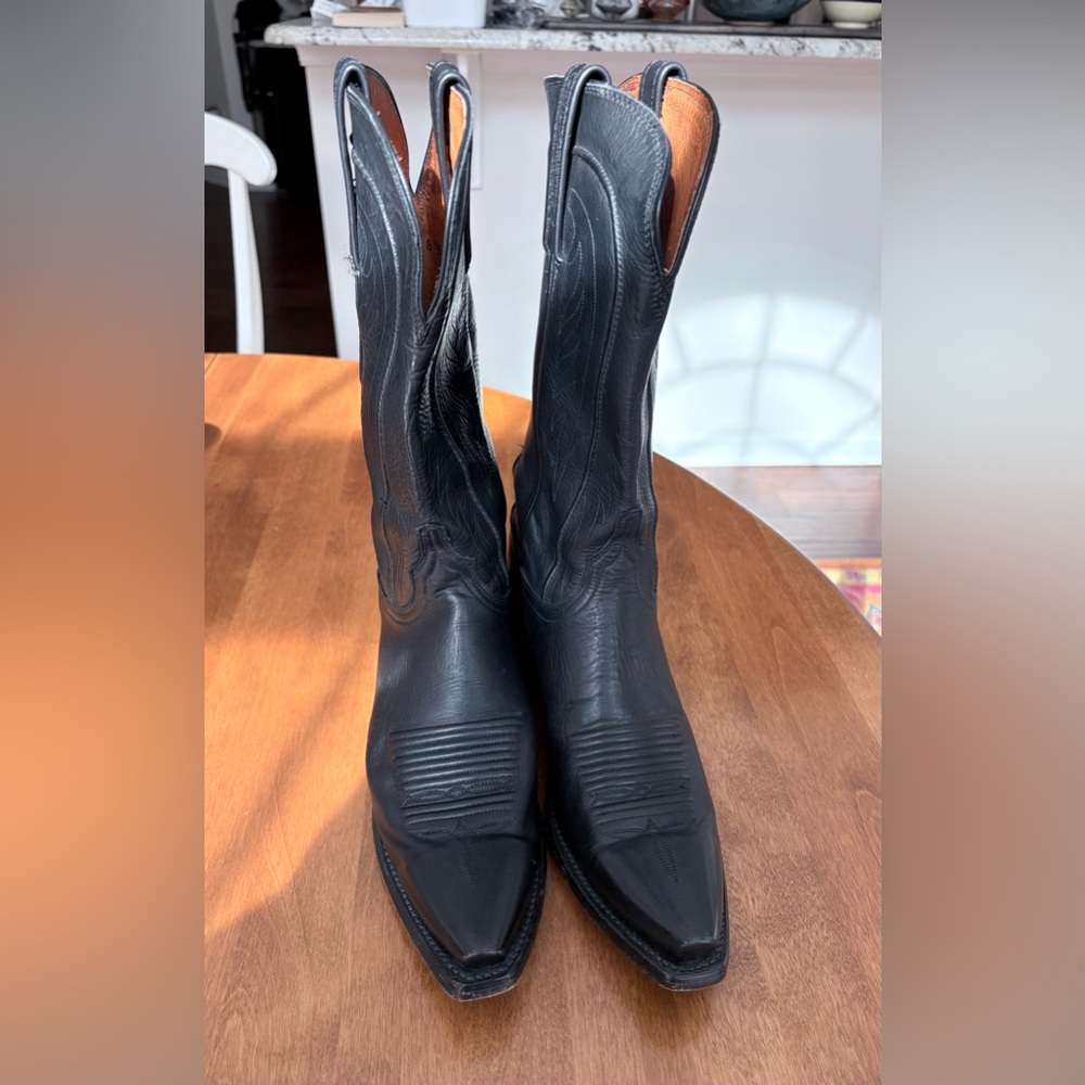 Lucchese Women’s Black Western Leather Boots